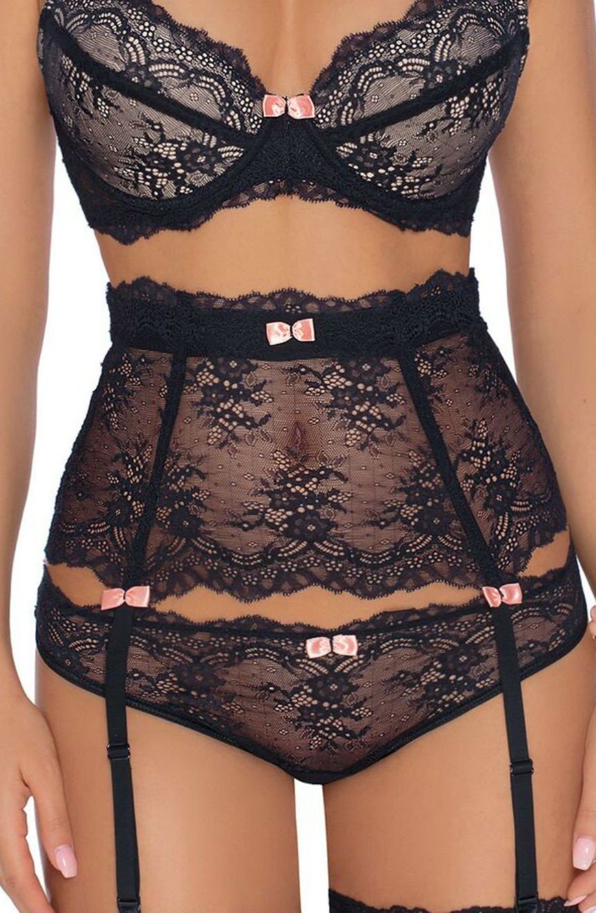Roza Thong Roza Ambre Black Thong