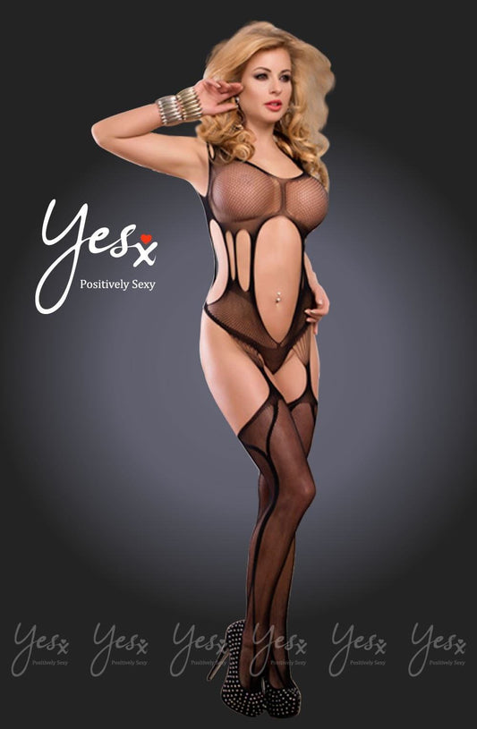 Yesx YX402 Bodystocking Black - Divas Closet